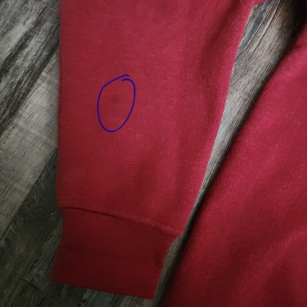 Orvis Sweatshirt Mens Medium Red Crewneck Fleece Pullover Fly Fishing Logo - Picture 7 of 9